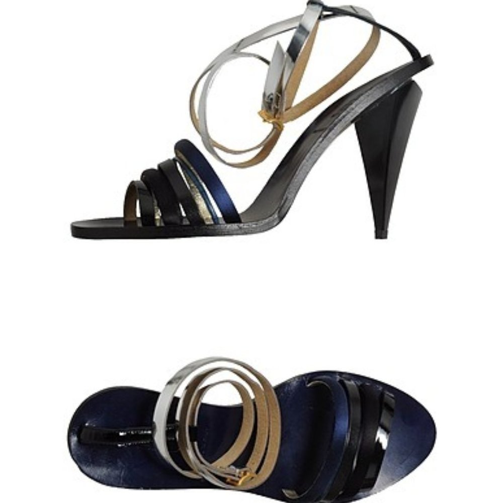 NIB $575 FENDI ankle strap sandals. IT 38.5 US 7.5 - Picture 2 of 7